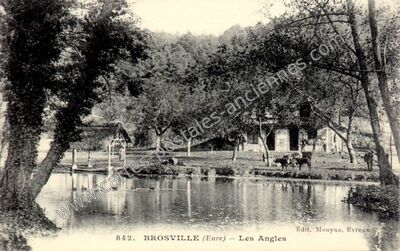 Carte postale ancienne Les Angles — Brosville (Eure)