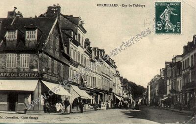 Carte postale ancienne Rue de l'Abbaye — Cormeilles (Eure)
