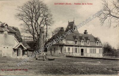 Carte postale ancienne Pavillon de la Ferme — Coudray (Eure)