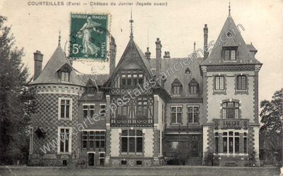 Carte postale ancienne Château du Jarrier (façade ouest) — Courteilles (Eure)