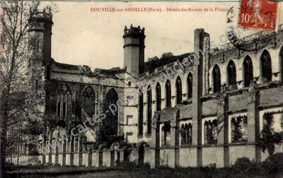 Carte postale ancienne Détails des Ruines de la Filature — Douville-sur-Andelle (Eure)