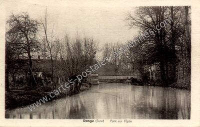 Carte postale ancienne Pont sur l'Epte — Dangu (Eure)