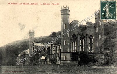 Carte postale ancienne La Filature - Côté Est — Douville-sur-Andelle (Eure)