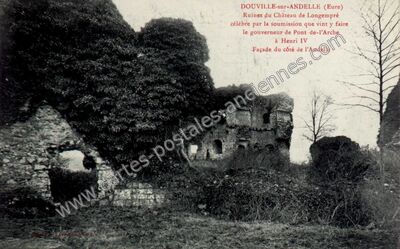 Carte postale ancienne Ruines du Château de Longempré — Douville-sur-Andelle (Eure)