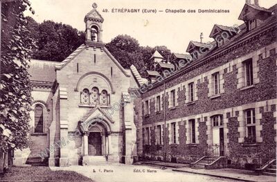 Carte postale ancienne Chapelle des Dominicaines — Étrépagny (Eure)