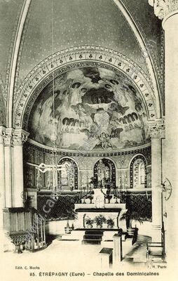 Carte postale ancienne Chapelle des Dominicalnes — Étrépagny (Eure)