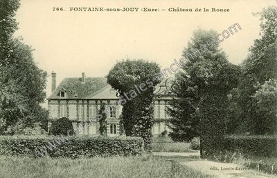 Carte postale ancienne Château de la Ronce — Fontaine-sous-Jouy (Eure)