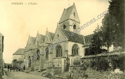 Carte postale ancienne L'Eglise — Fourges (Eure)