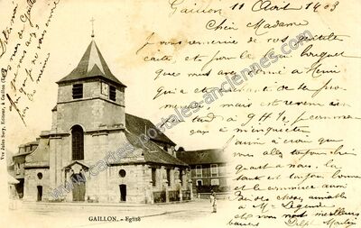 Carte postale ancienne Eglise — Gaillon (Eure)