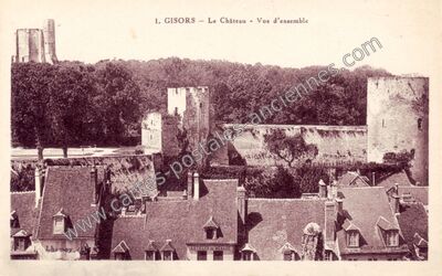 Carte postale ancienne Le Château - Vue d'ensemble — Gisors (Eure)