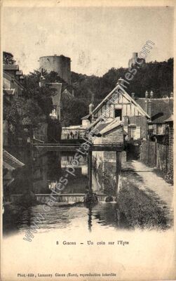 Carte postale ancienne Un coin sur l'Epte — Gisors (Eure)