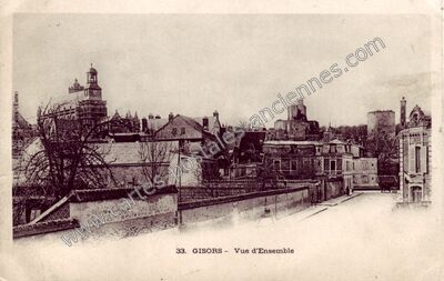Carte postale ancienne Vue d'Ensemble — Gisors (Eure)