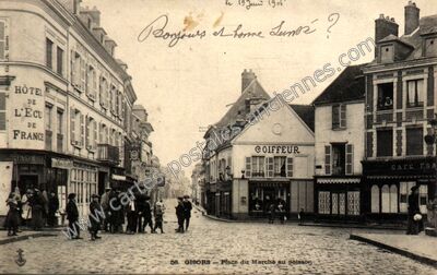 Carte postale ancienne Place du Marché au poisson — Gisors (Eure)