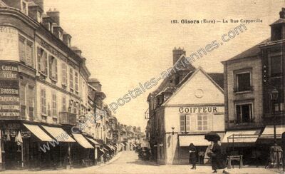 Carte postale ancienne La Rue Cappoville — Gisors (Eure)