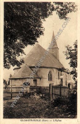 Carte postale ancienne L'Eglise — Glos-sur-Risle (Eure)