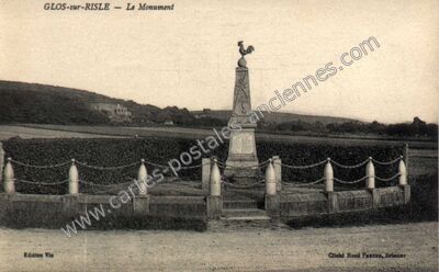 Carte postale ancienne Le Monument — Glos-sur-Risle (Eure)