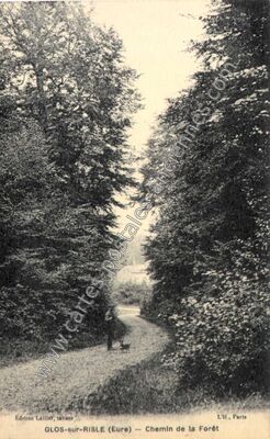 Carte postale ancienne Chemin de la Forêt — Glos-sur-Risle (Eure)