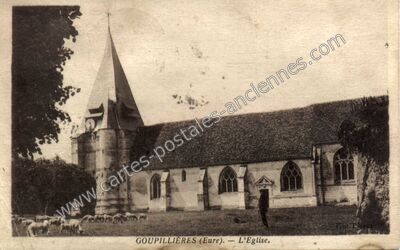 Carte postale ancienne L'Eglise — Goupillieres (Eure)