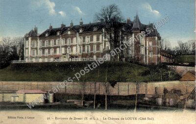 Carte postale ancienne Le Château de LOUYE (Côté Sud) — Louye (Eure)