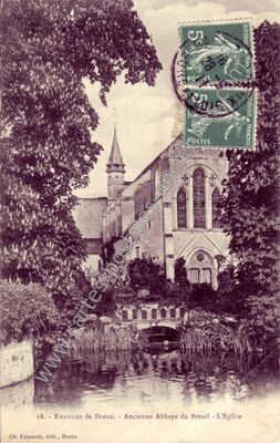 Carte postale ancienne Abbaye du Breuil — Marcilly-sur-Eure (Eure)