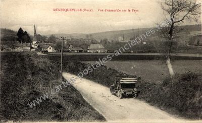 Carte postale ancienne Vue d'ensemble sur le Pays — Ménesqueville (Eure)