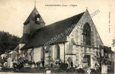 Carte postale ancienne L'Eglise — Nassandres (Eure)