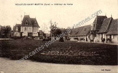 Carte postale ancienne Intérieur du Haras — Neaufles-Saint-Martin (Eure)