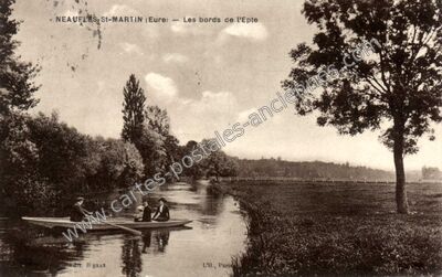 Carte postale ancienne Les bords de l'Epte — Neaufles-Saint-Martin (Eure)