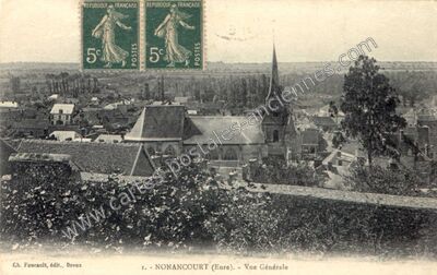 Carte postale ancienne Vue Générale — Nonancourt (Eure)