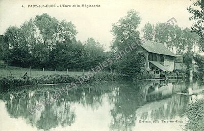 Carte postale ancienne L'Eure et la Mégisserie — Pacy-sur-Eure (Eure)