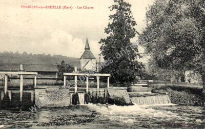 Carte postale ancienne Les Chutes — Perriers-sur-Andelle (Eure)
