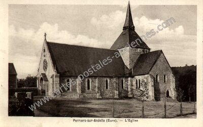 Carte postale ancienne L'Eglise — Perriers-sur-Andelle (Eure)