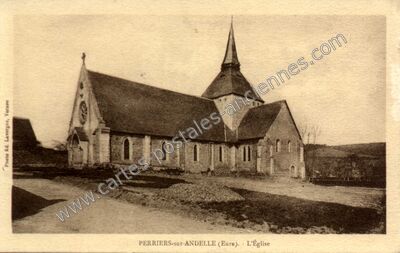 Carte postale ancienne L'Église — Perriers-sur-Andelle (Eure)