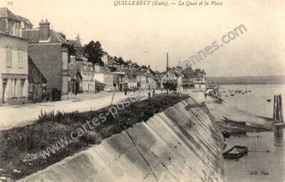 Carte postale ancienne Quillebeuf — Portes (Eure)