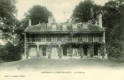 Carte postale ancienne Le Château — Pressagny-l'Orgueilleux (Eure)