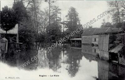 Carte postale ancienne La Risle — Rugles (Eure)