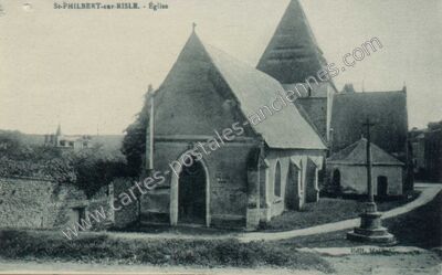 Carte postale ancienne Église — Saint-Philbert-sur-Risle (Eure)