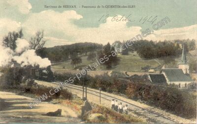 Carte postale ancienne Panorama de St-QUENTIN-des-ILES — Saint-Quentin-des-Isles (Eure)