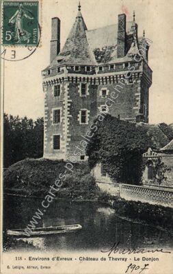 Carte postale ancienne Chateau de Thevray — Thevray (Eure)