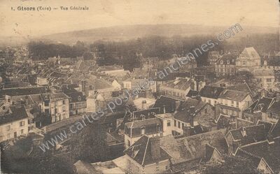 Carte postale ancienne Vue Générale — Gisors (Eure)