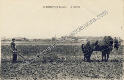 Carte postale ancienne La Culture en Beauce — Non Localisée (Eure-et-Loir)