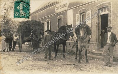 Carte postale ancienne Cafe Sadorge — Non Localisée (Eure-et-Loir)