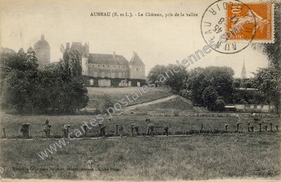Carte postale ancienne Le Château, pris de la vallée — Auneau (Eure-et-Loir)