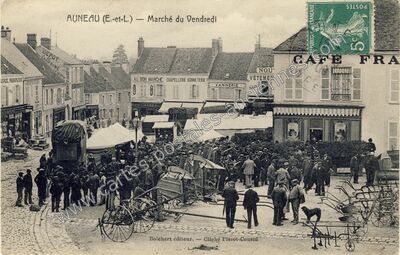 Carte postale ancienne Marché du Vendredi — Auneau (Eure-et-Loir)