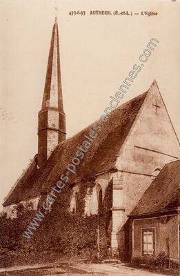 Carte postale ancienne L'Eglise — Autheuil (Eure-et-Loir)