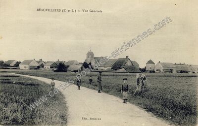 Carte postale ancienne Vue Générale — Beauvilliers (Eure-et-Loir)