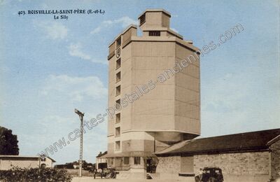 Carte postale ancienne Le Silo — Boisville-la-Saint-Père (Eure-et-Loir)