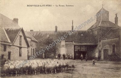 Carte postale ancienne La Ferme, Intérieur — Boisville-la-Saint-Père (Eure-et-Loir)