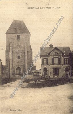 Carte postale ancienne L'Eglise — Boisville-la-Saint-Père (Eure-et-Loir)