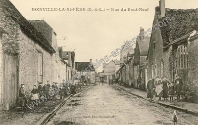 Carte postale ancienne Rue du Bout-Neuf — Boisville-la-Saint-Père (Eure-et-Loir)